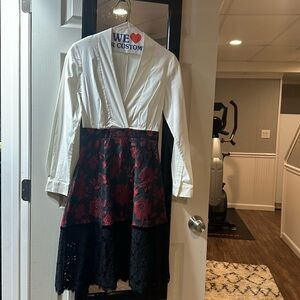 French connection mixed material dress.